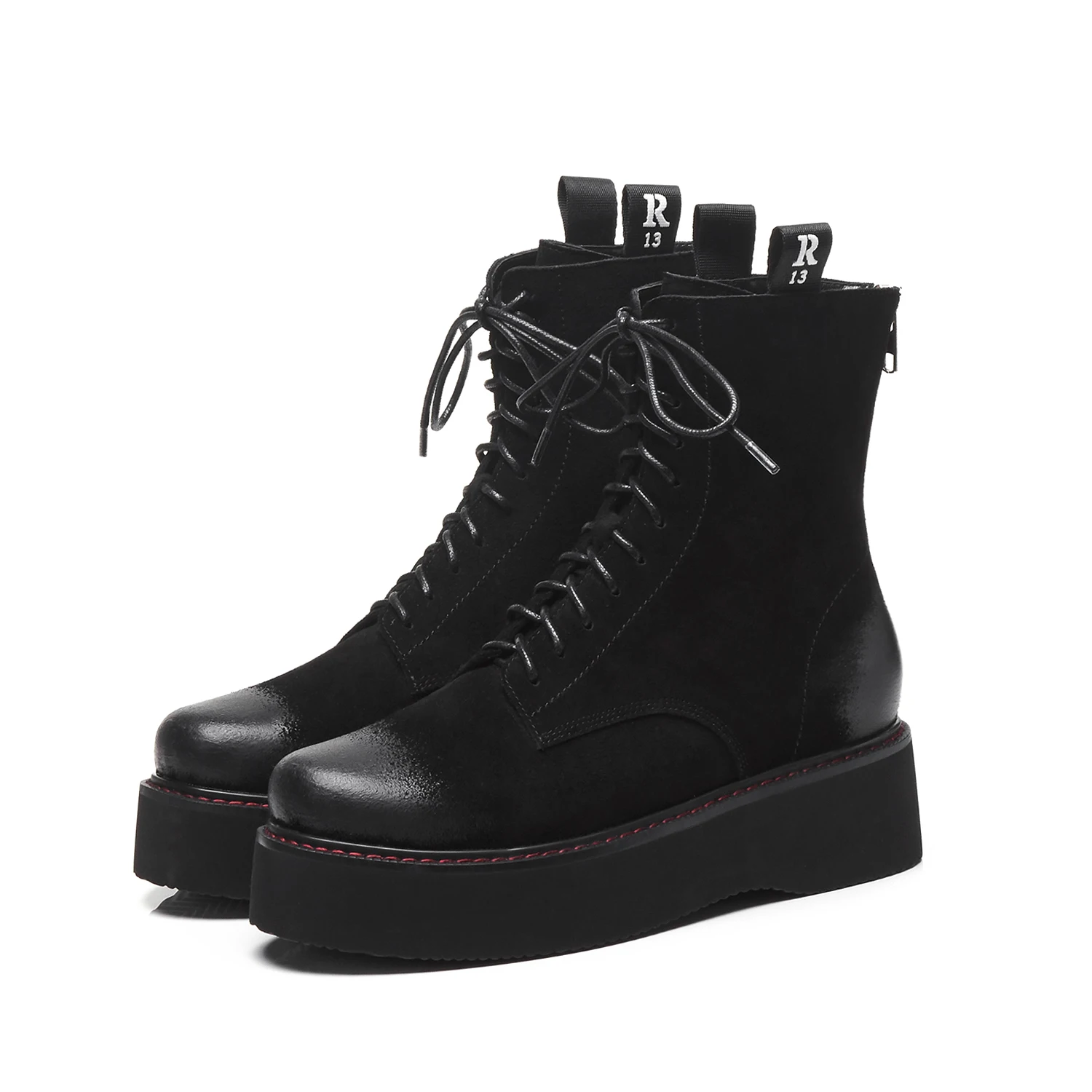SKLFCXZY/новые стильные кожаные ботинки для девочек ботильоны на толстом каблуке 5 см женские ботинки на шнуровке женская кожаная обувь высокого качества - Цвет: Прозрачный
