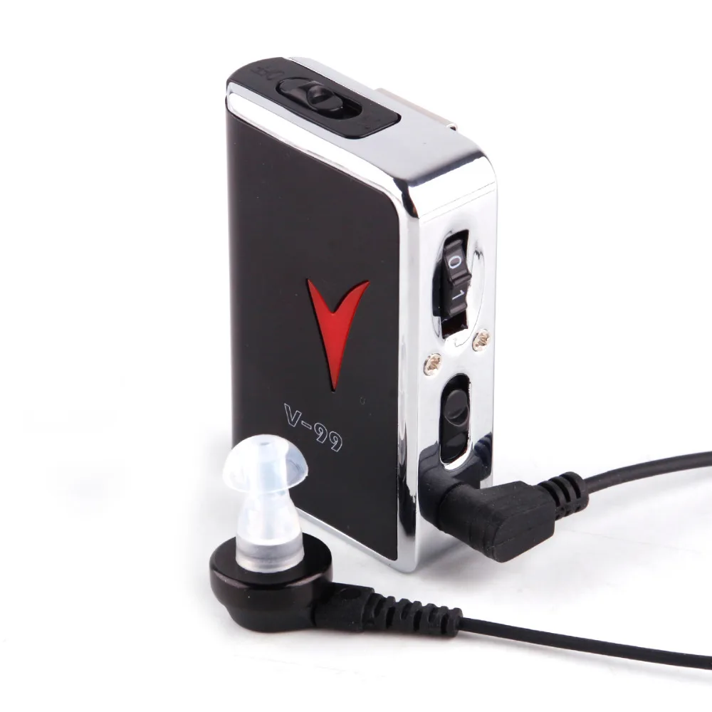Mini pocket Hearing Aid AXON V 99 High Power Model Body Worn Analog Best Sound Amplifier