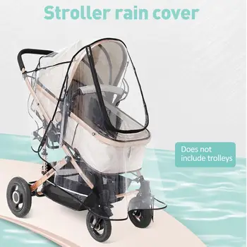

Baby Stroller Rain Cover Four Seasons Universal Baby Carriage Rain Cover Baby Carriage Transparent Raincoat Windproof Cover