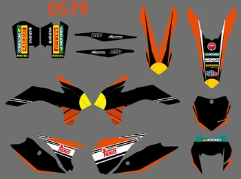 

3M 4 STYLES Motorcycle Team Graphic & Backgrounds Decal Stiker Kits for KTM EXC XCW XCF-W 2014 2015 2016
