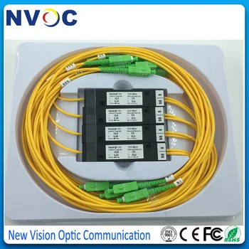 

4Pcs/Lot,5/95,1X2 FBT Fiber Coupler,SM,Dual Window,1490/1550,2.0mm,1M,ABS:90*20*10,SC/APC,1*2 Double Window Fiber Optic Splitter