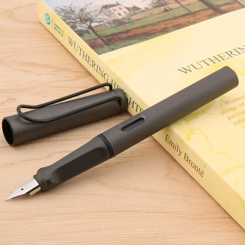 Ручка перьевая матовая серая 0 38 мм с чернилами|fountain pen|ef fountain penpen pen |