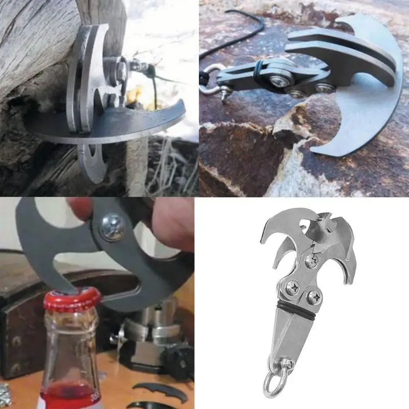 الفولاذ المقاوم للصدأ عالية الأداء بقاء للطي تصارع هوك تسلق مخلب في الهواء الطلق حلقة تسلق فتاحة الزجاجات تسلق اكسسوارات الفولاذ المقاوم للصدأ عالية الأداء بقاء للطي تصارع هوك تسلق مخلب في الهواء الطلق حلقة تسلق فتاحة الزجاجات تسلق اكسسوارات
