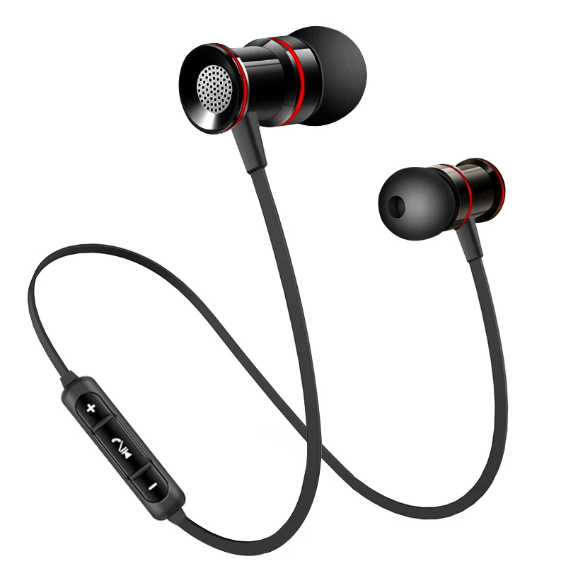 

PTM Meatl Bluetooth 4.2 Earphone Wireless Headphone with Microphone Headset Sport Earbuds for mobile phone Xiaomi PC DJ