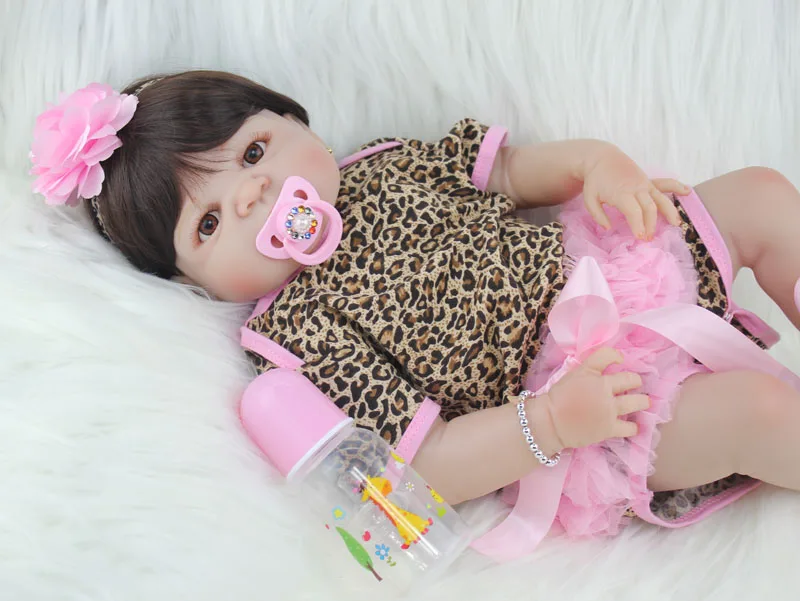 55 см полностью силиконовый Bebe Reborn Baby Girl реалистичный 22 &quotноворожденный малыш