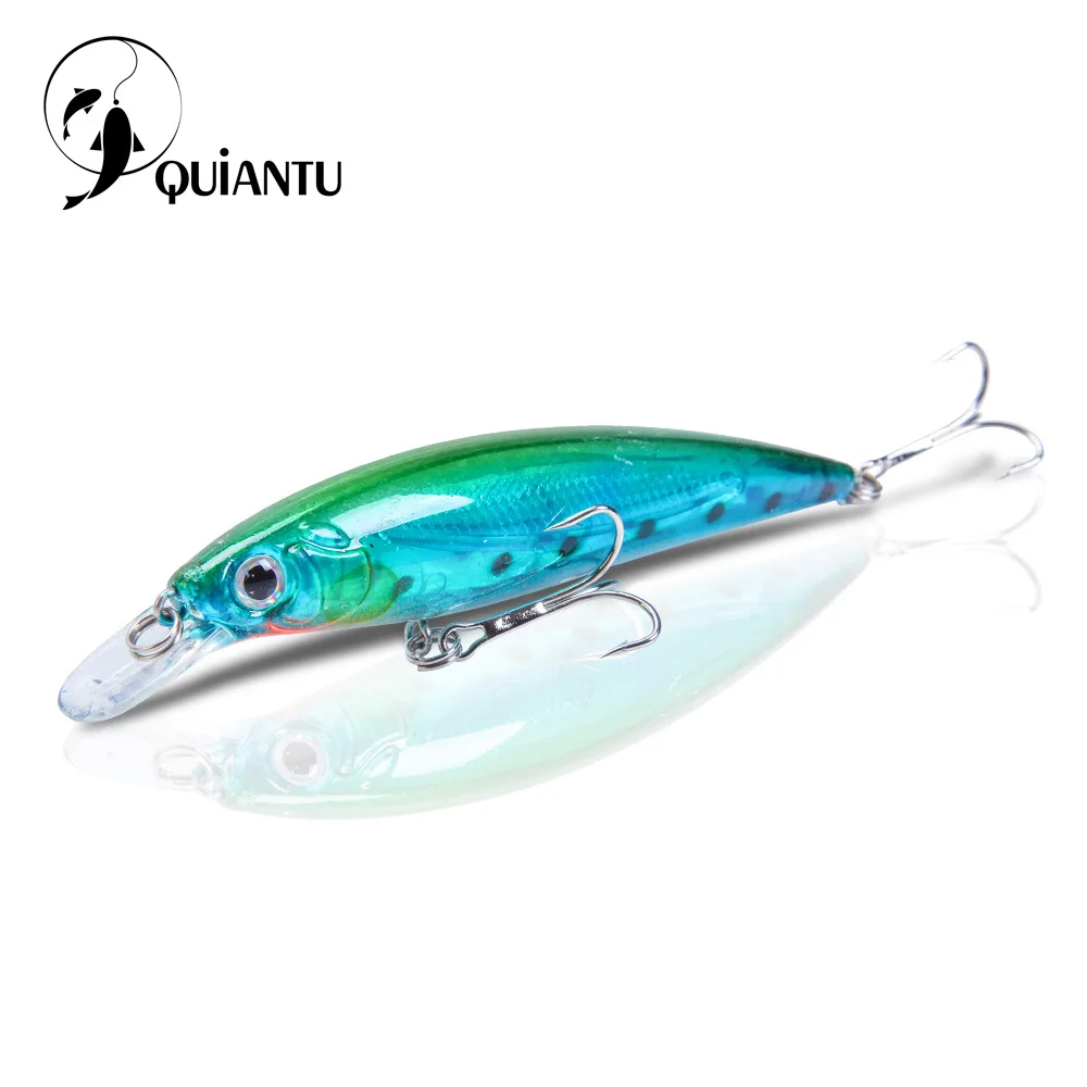 QUIANTU 10 Pcslot Fishing Lure Minnow Wobbler 13.5g110mm Minnow Pike Bass Fishing Lures With 4 # Hook Peche Isca Artificial