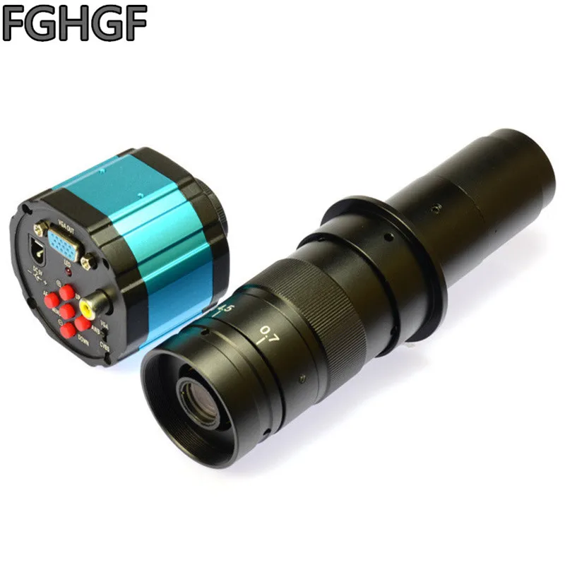 

FGHGF HD Video Microscope 2 Megapixel VGA Camera Zoom Lens 0.7-4.5X Mobile Phone Repair Diagnosis With Crosshair English Menu