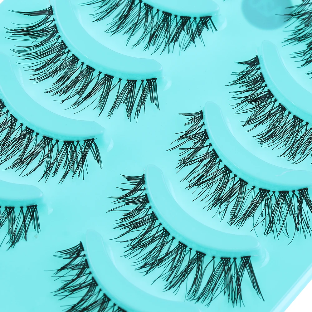 

5 Pairs Soft Natural Eye Lashes Extension Long Handmade Makeup Thick Fake False Eyelashes Tools