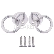 2 шт. Нержавеющая сталь M8 круглый полиэтилен высокой плотности накладка на глаза пластина u-образный крюк кольцо сварные