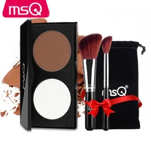 MSQ Pro 2 цвета Профессиональная Красота консилер белый полупрозрачный основа для лица 2 шт Высококачественная Кисть для макияжа