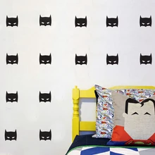 Hero Wall Sticker For Boys Room Art Decor , Super Hero Batman Mask Removable Vinyl Wall Sticker For Boys Bedroom Decor