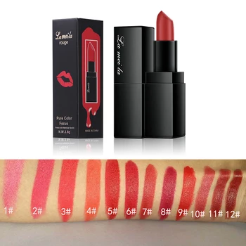 

Lameila Lipstick Matte Anti-Durable Water with Moisturizer Natural Plant Essence Matte Lipstick Maquillaje TSLM1