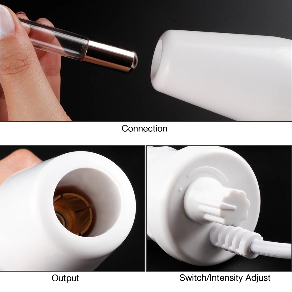 Tubo de Vidro Cuidados com a Pele Alta Frequência Eletrodo Eletroterapia Dispositivo Beleza Facial Acne Manchas Rugas Removedor Spa Salão Casa 11 Computers & Electronics