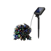 200 светодиодная гирлянда на солнечной батарее, уличная Водонепроницаемая садовая 3 режима, Рождественская гирлянда, светодиодная Солнечная лампа, сказочные огни, 22 м, домашний декор