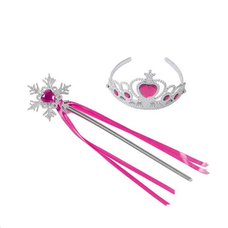 Pink Snowflake-Silver  Crown Magic Wand