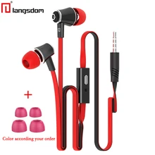 Original Langsdom JM21 JV23 earphones with Microphone Super Bass Earphone Headset For iphone 6 6s xiaomi