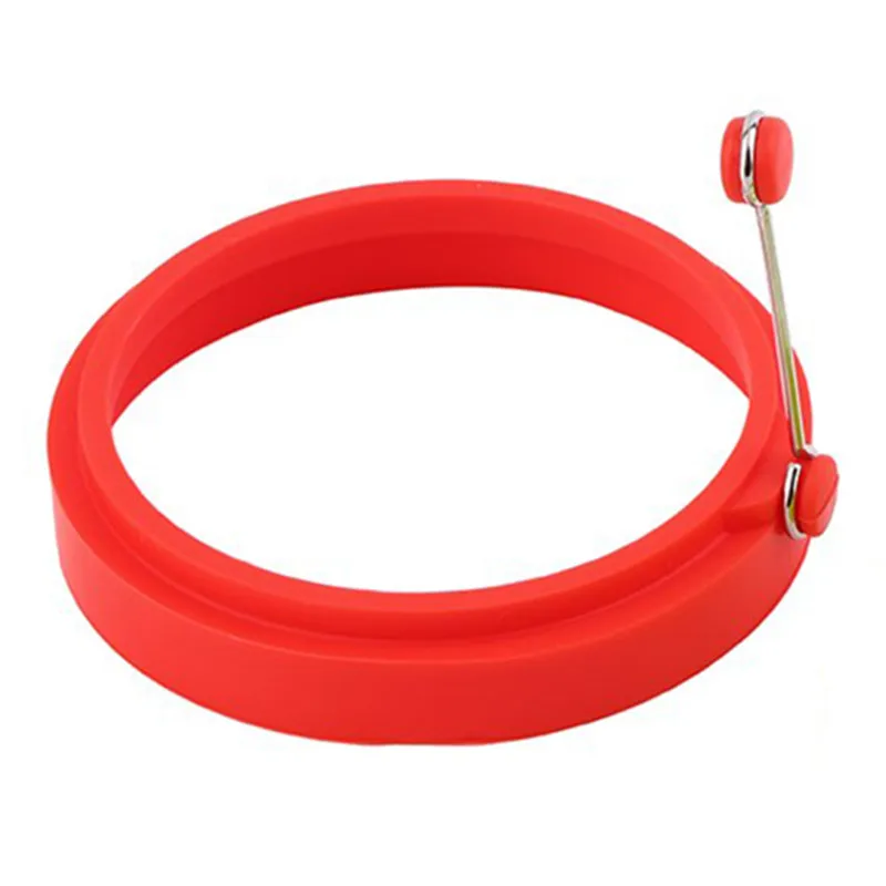 Многоразовый силикон в форме кольца омлет жареное яйцо и форма для блинов высокая термостойкость для приготовления пищи Кухонный для завтрака использования - Цвет: Red