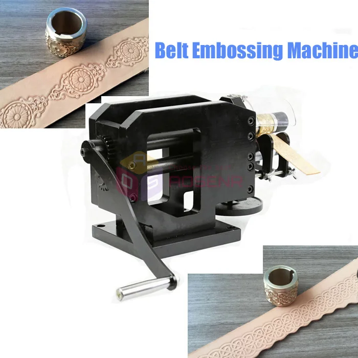 

Belt Leather Embossing Pattern Wheel Rolling Roller Printing Machine Leather Belt Stamping Creasing Guitar Straps Logo Embosser