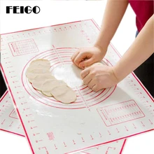 Tapete antiaderente de silicone, 26*29cm-60*80cm, esteira de cozimento dobrável, antiaderente, para amassar e assar massa fk5 bandeja interna, forro para cozinha ferramentas para cozinhar