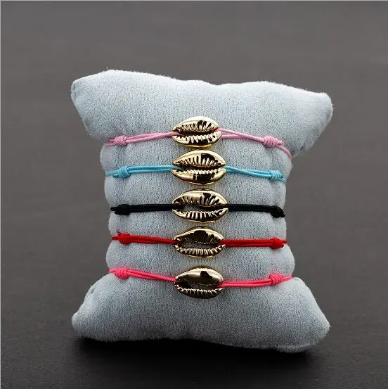 

5pc Cowrie shell Bracelet femme Adjustable boho Macrame friendship Real Seashell Bracelet Mothers Day Jewelry Gift 7707