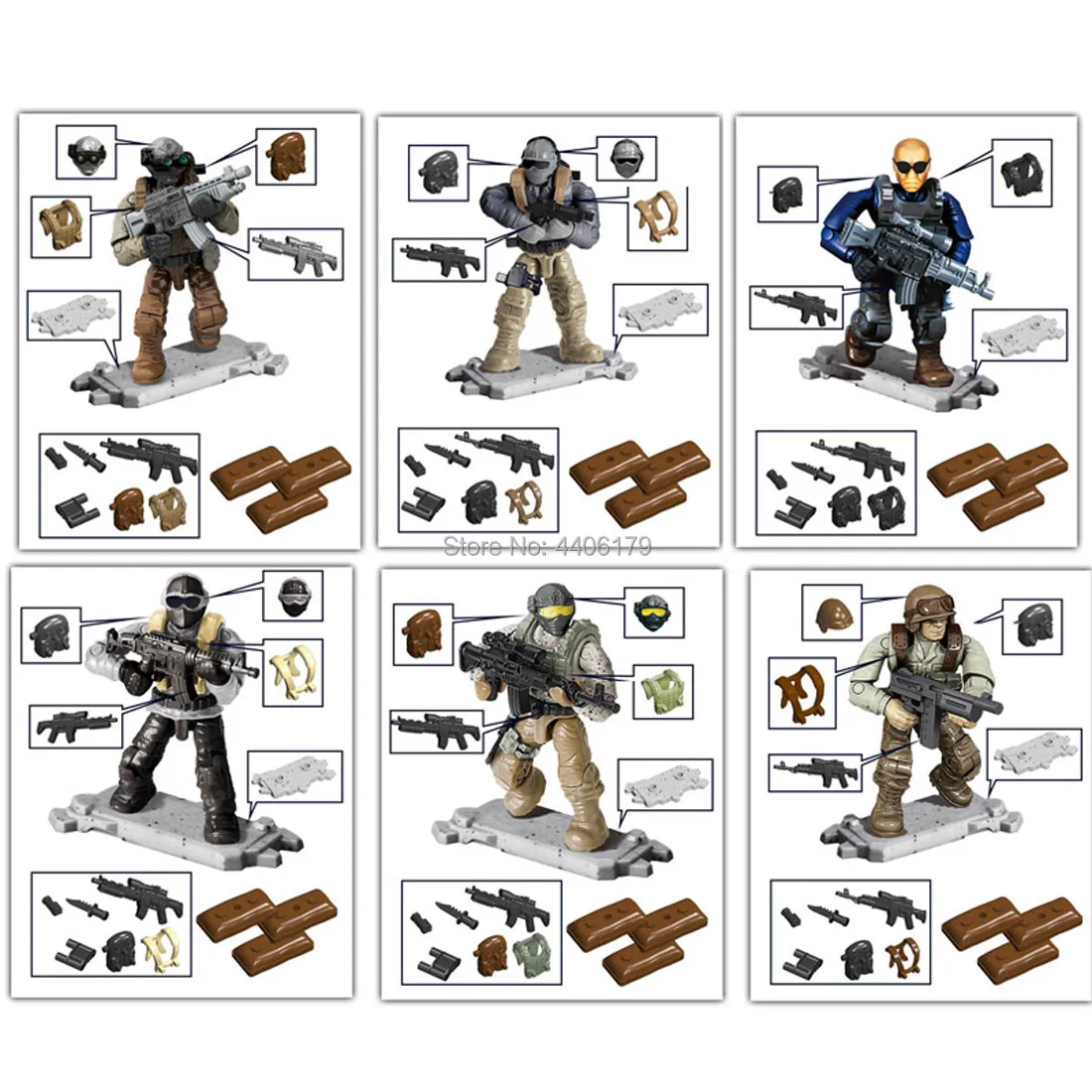 

hot LegoINGlys military WW2 Counterterrorism City war Building Blocks mini Army figures Weapons MOC model bricks toys for gift