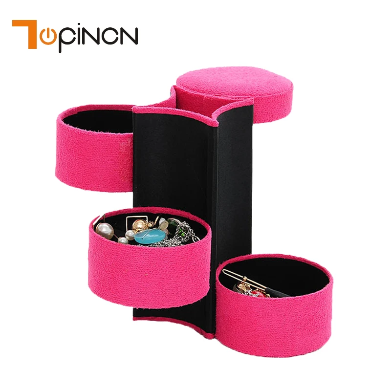

3 Layers Jewelry Storage Box Accessories For Necklace Jewelry Earring Makeup Organizer Container Box Rangement Display Case