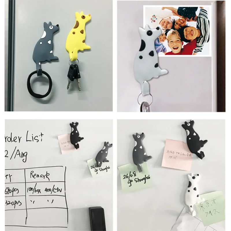 

Unique Multi-purpose Hook Cat Dog Magnetic Wall-hung Key Fridge Sticker Refrigerator Magnet Hook Door Home Decorations