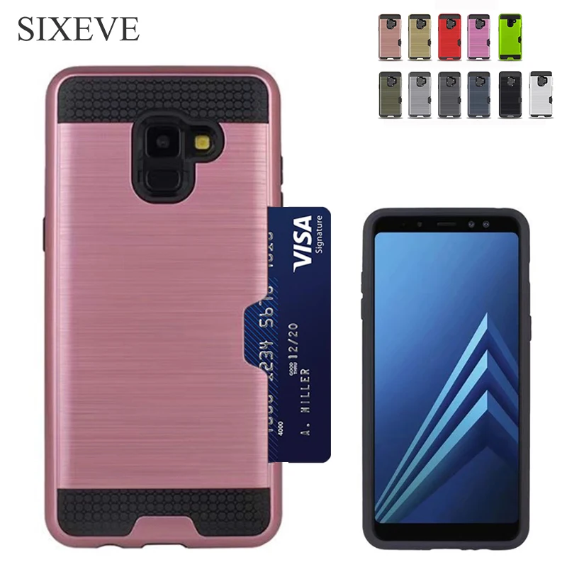 

SIXEVE Phone Case For Samsung Galaxy S9 S8 Plus S6 S7 Edge S3 S4 S5 Note 3 4 5 8 Neo Silicone + PC With Card Slot Cover Housing