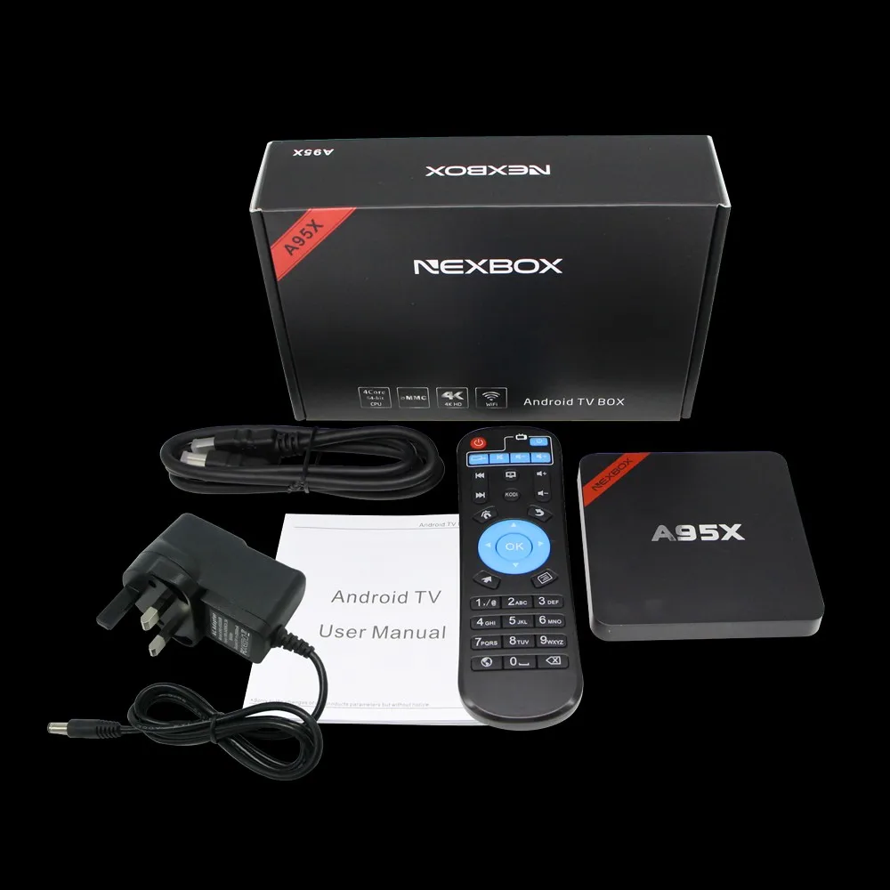 10pcs/lot NEXBOX A95X TV Box Set Top Box Amlogic S905X Quad Core 64Bit ...
