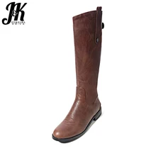 JK/уличные сапоги до колена для верховой езды; Новое поступление года; удобные зимние сапоги на резиновой подошве; женская обувь на квадратном каблуке с молнией