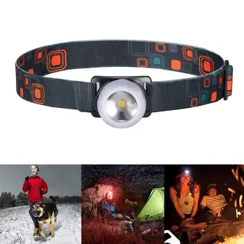 

Mini COB LED Handheld Headlight USB Rechargeable 4 Modes Camping Headlamp Bright Camping Flashlight for Outdoor Camping