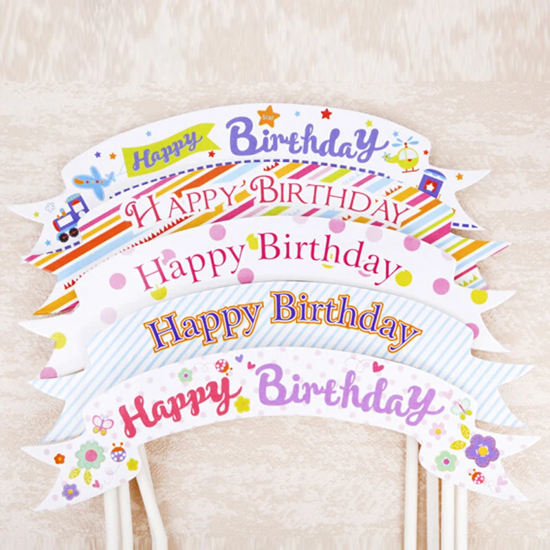 1pc Yellow People Cupcake Cake Topper Happy Birthday Cake