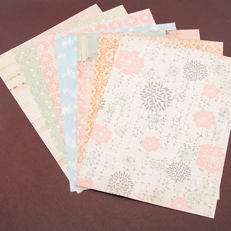 

14Sheets/Pack Flower Texture DIY Scrapbooking Pads Craft Paper Origami Art Background Paper Card Making Paper