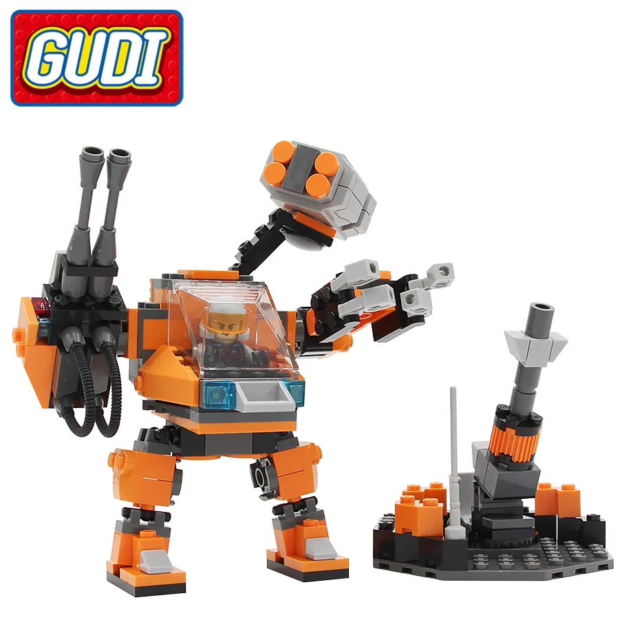 

GUDI legoingly Earth Border Robots Blocks 183pcs Bricks Building Blocks Sets Assembled Model Educational kids Toys for Children