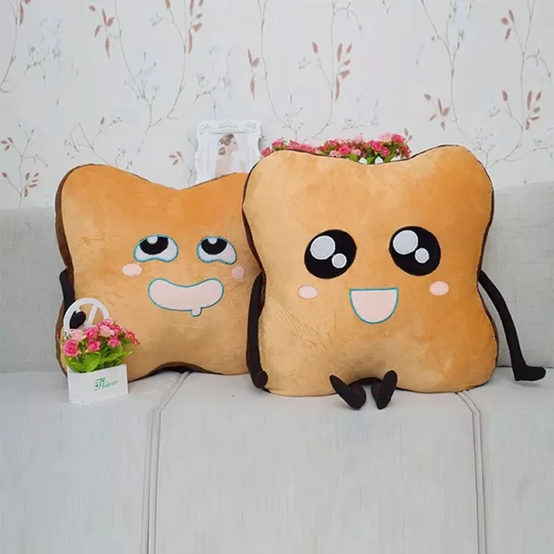 2016 Creative cartoon bread plush toy doll cute pillow sliced bread, toast cushions, free shipping! 1pc 40cm creative plush toast bread pillow toy stuffed bread cushion funny toast bread pillow for pets birthday gift decoration