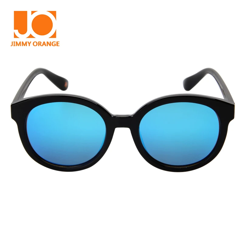 Jimmy Orange Polarized Men Women Round Classic Sunglasses UV Protection