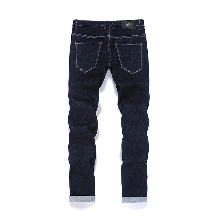 2017 Оригинальный бренд новые люди Тощий Fit Dark Indigo Jean