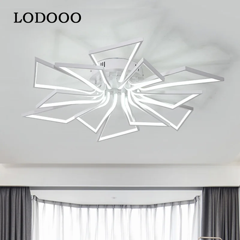 

Ceiling Lights Led Lamp Ceiling Lustre Remote Control Dimming Lighting Fixture Living Room Bedroom Dining Room Brown/White