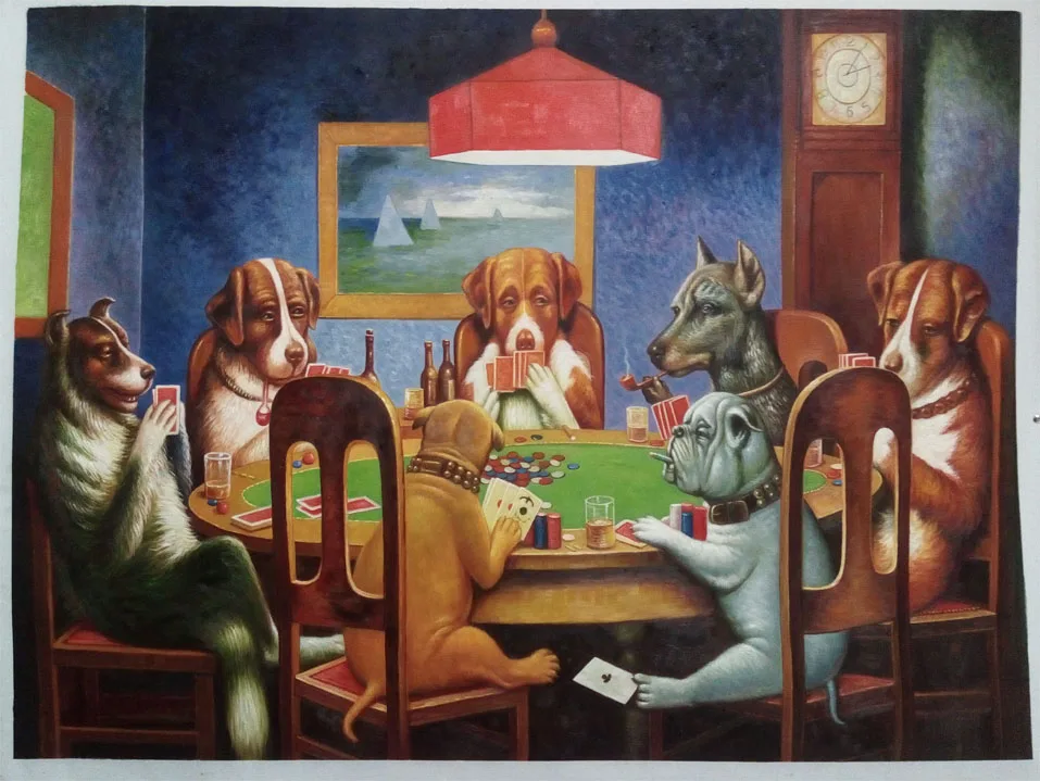 Dogs oil paintings