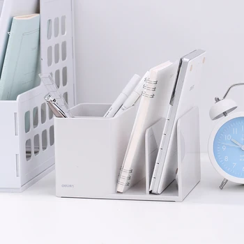 

Pen holder combination multi-functional structure design office desk storage finishing student supplies bookshelf
