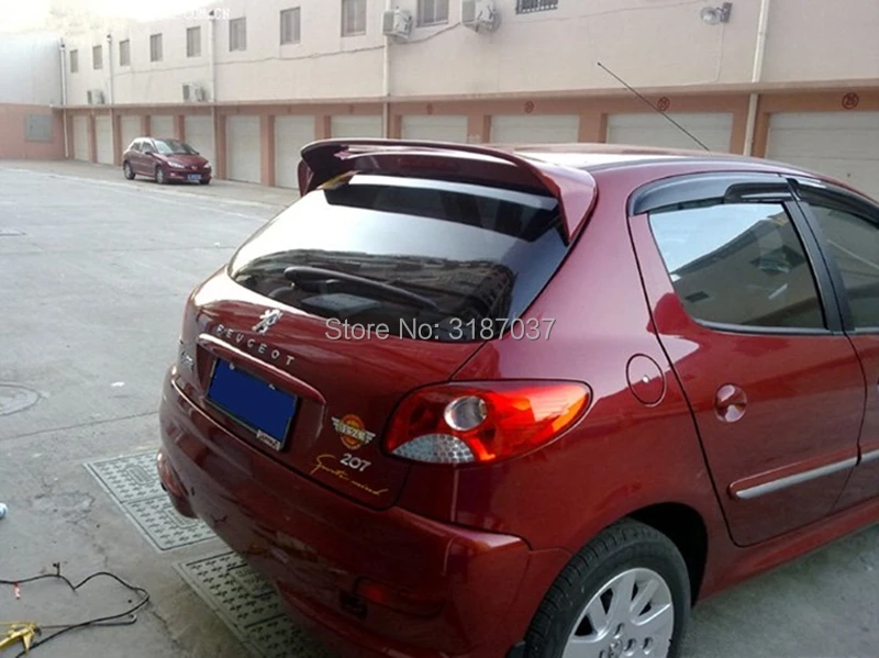 Для peugeot 206 207 Spoiler2008-2011 ABS пластик задний спойлер на крыло, крышу багажника губы крышка багажника автомобиля Стайлинг