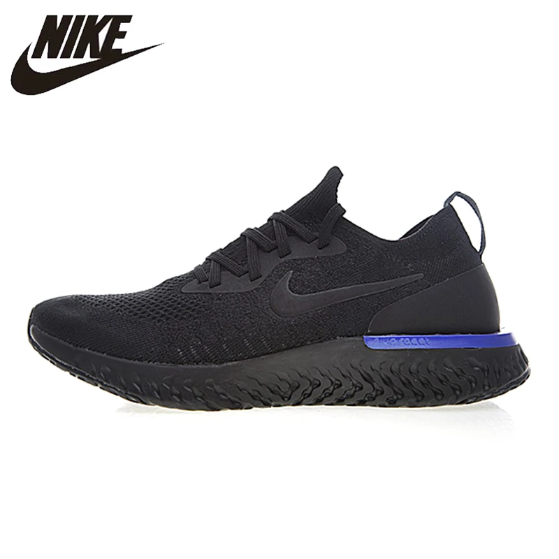 

Nike Epic React Flyknit Men Running Shoes Black Professional Sport Sneakers AQ0067