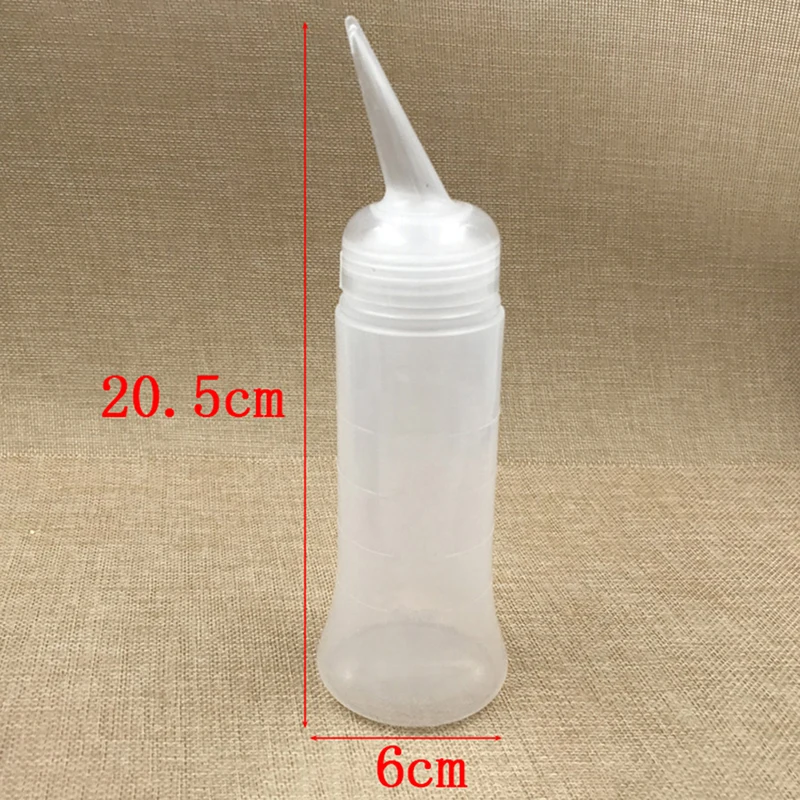 250/260ml Translucent Plastic Bottle Multi-Functional Hairdressing Tool Applicator Supplies Salon Hair Color Perm Care 6