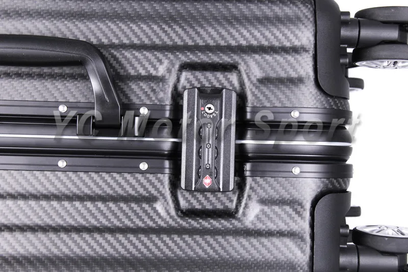 Type C 20'' 20 Inches Dry Carbon Fiber Matte Finish Luggage Case with TSA Custom Coded Lock  & Omni-directional Wheels  (7)