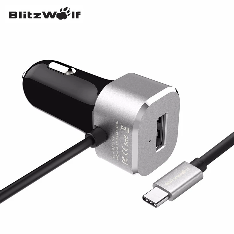 Blitzwolf bw c3 tipo c 3a 5 v 5.4a 27 w usb cargador de para nokia n1 tablet, google chromebook pixel|car charger nokia|charger for for - AliExpress