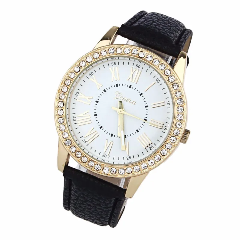 Креативные роскошные часы женские кварцевые часы стразы на кожаном ремешке наручные часы bayan kol saati montre femme