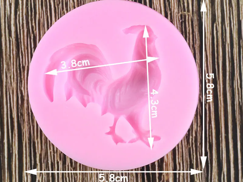 Петух силиконовая форма курица помадка формы Воск Мыло смолы глины конфеты форма для шоколадной мастики Sugarcraft украшения торта