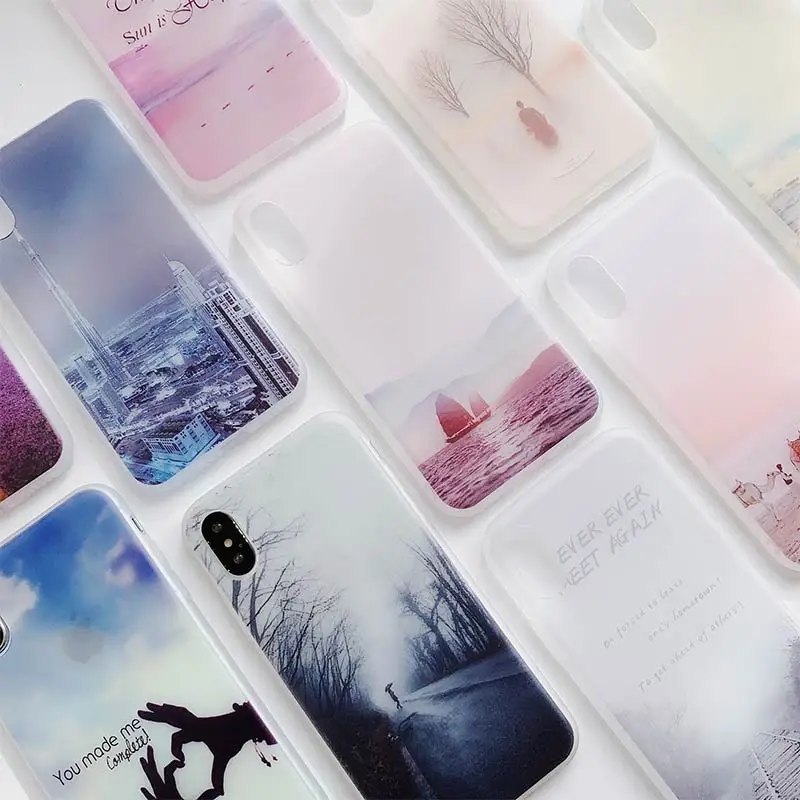 

FORLAS Elegant Patterned case for iphone xs max soft TPU COVER Silicone for iphone8 x xs xr Back Capa