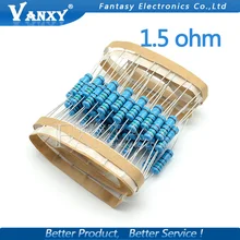 20pcs 1.5 ohm 2W 1.5R 1R5 Metal film resistor