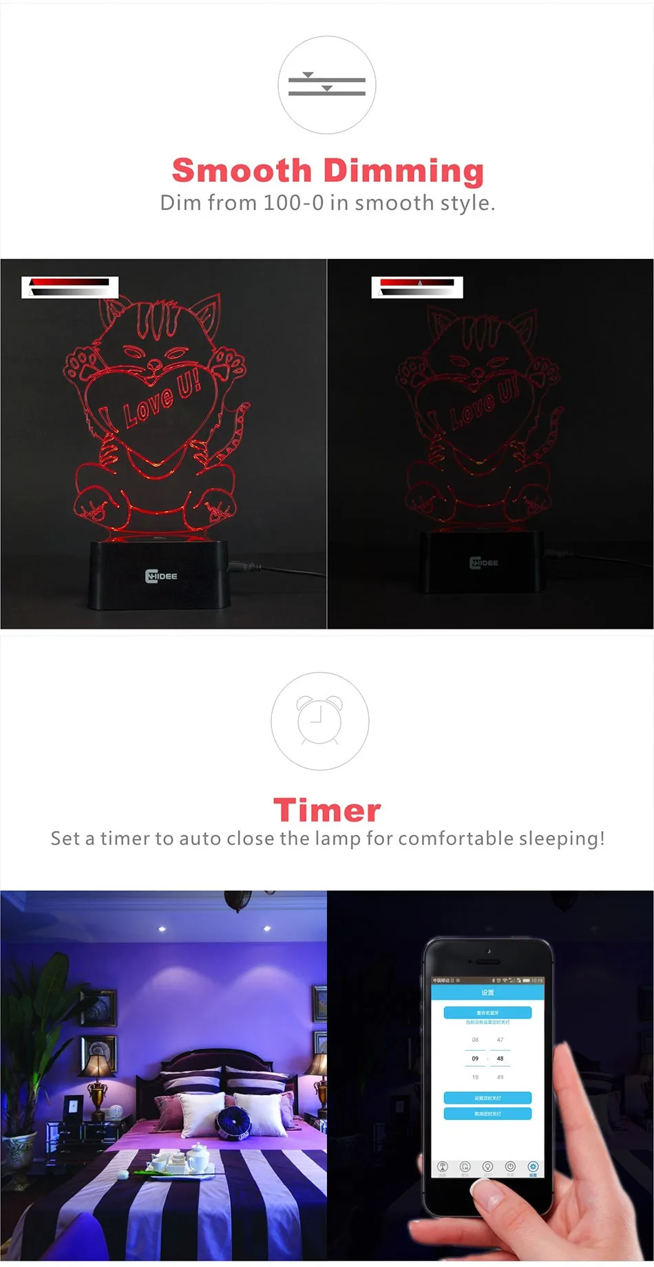 Luz de Noche Night Light Bluetooth Music 3d Usb Lampara Escritorio Led as Home Decor Desk Nightlights (6)